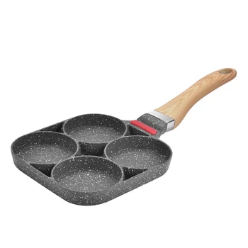 

Four-Hole Frying Pan Frying Pan Non-Stick Smoke-Free Breakfast Kitchen Cooking Pan
