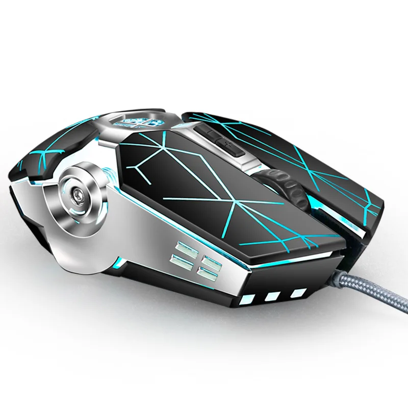 Новая Проводная игровая мышь Q7 со светодиодной подсветкой механическая