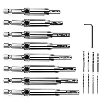 

1 Set Self Centering Drill Bit Tool Kit for Woodworking Window Door Hinge Self Centering Drill Bit Tool Kit-25