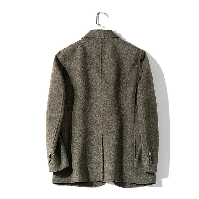 

Spring Autumn Wool Coat Men Short Double-sided Male Jacket 2020 Korean Mens Coats and Jackets Casaco Masculino KJ1920