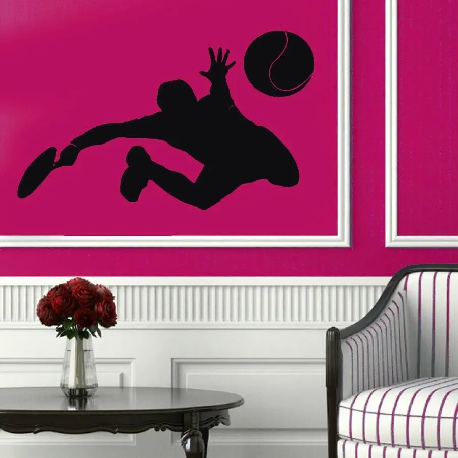 Tennis Sticker Sports Decal Muurstickers Posters Vinyl Wall Decals Pegatina Quadro Parede Decor Mural Tennis Sticker