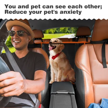 

Pet Dog Car Hammock Seat Mat Bed Waterproof Non-Slip with Mesh Window Side Flaps Durable Anti-Scratch Pet Seat Safety Cover Pad