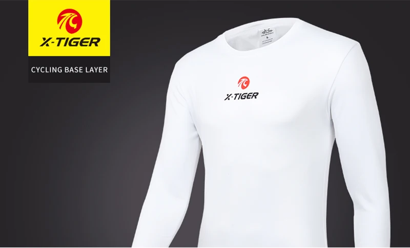 X-TIGER, зимняя одежда для велоспорта с длинным рукавом, нижнее белье из флиса, Спортивная рубашка для велоспорта, сохраняющая тепло, Майки для велоспорта