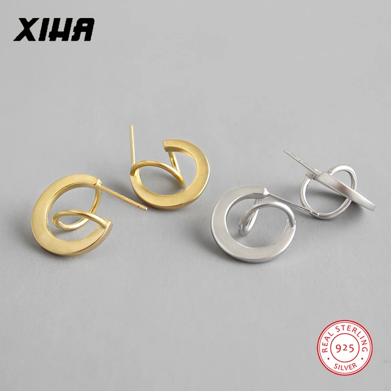 CC Cuff Twist 925 пробы, серебряные серьги-кольца для женщин, женские корейские минималистичные серьги в стиле бохо, модные ювелирные изделия