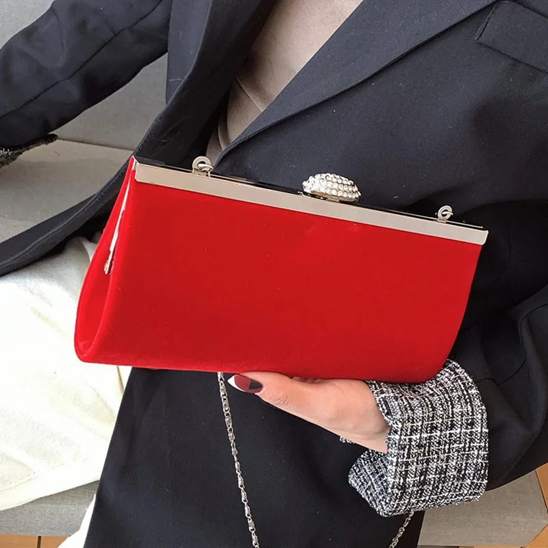 Свадебные женские клатчи красные вечерние сумочки с кристаллами для свадебной