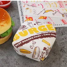 25 шт./лот, бумага для гамбургера, смазка, обертка для еды, оберточная бумага для хлеба, сэндвича, бургера, картофеля, масла, бумажные инструменты для выпечки