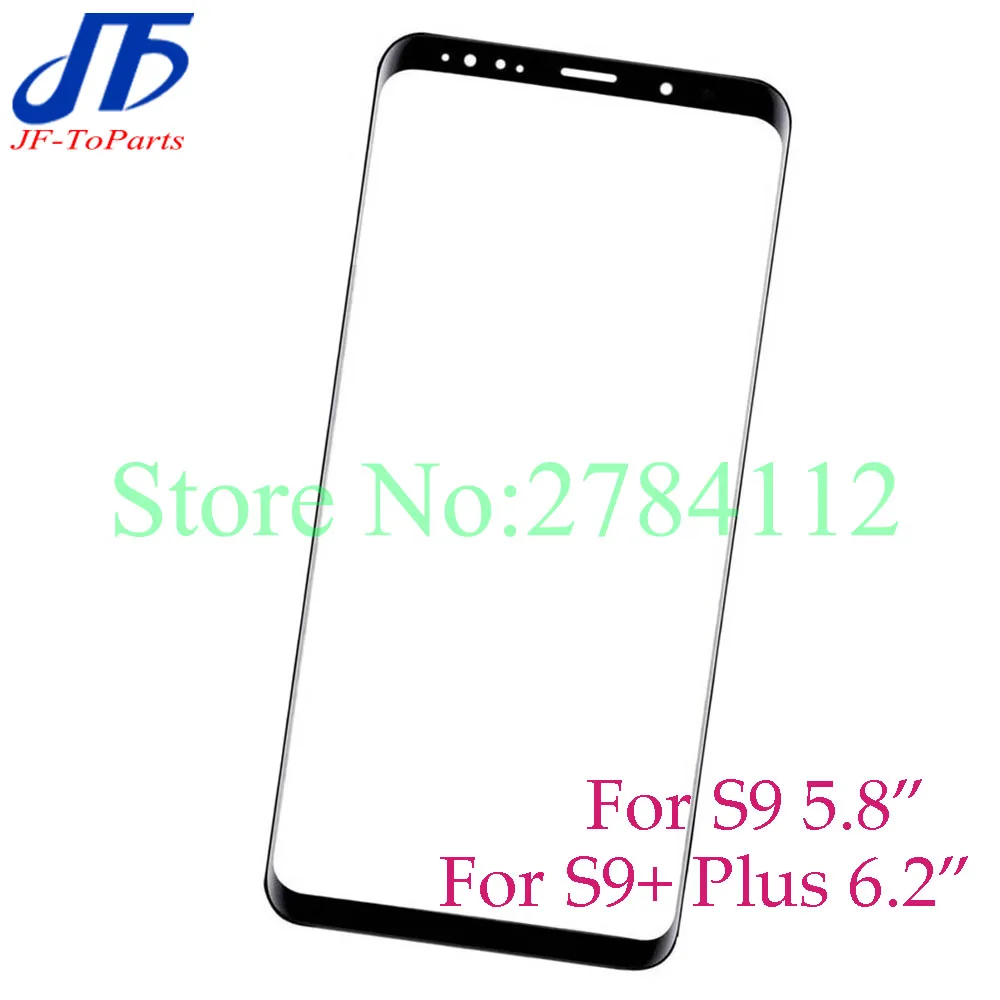 

10Pcs Touch panel Replacement For Samsung Galaxy S9 G960 5.8" / S9+ Plus G965 6.2" black Front Outer Glass OCA Lens Cover