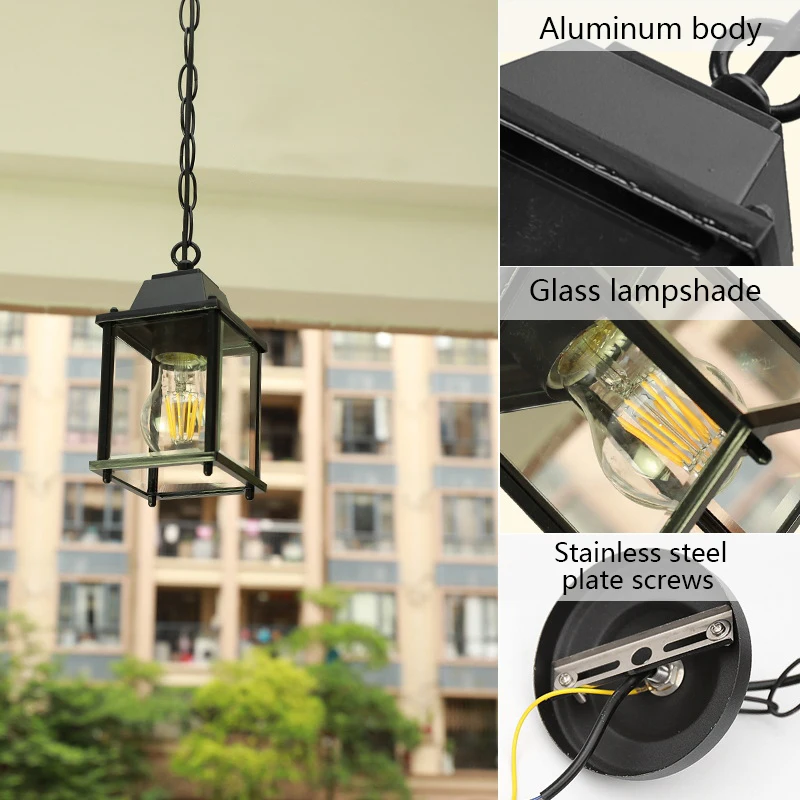 Outdoor Lamp Garden Pendant Lamp Gate Hallway Balcony Hanging Lantern Waterproof Corridor Aisle Courtyard Ceiling Lamps