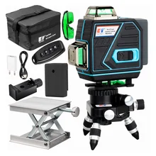 

Kaitian 4D Laser Level 360 Self Leveling With Receiver&Tilt Function Horizontal&Vertical Green 16 Line Level 360 Lasers Battery
