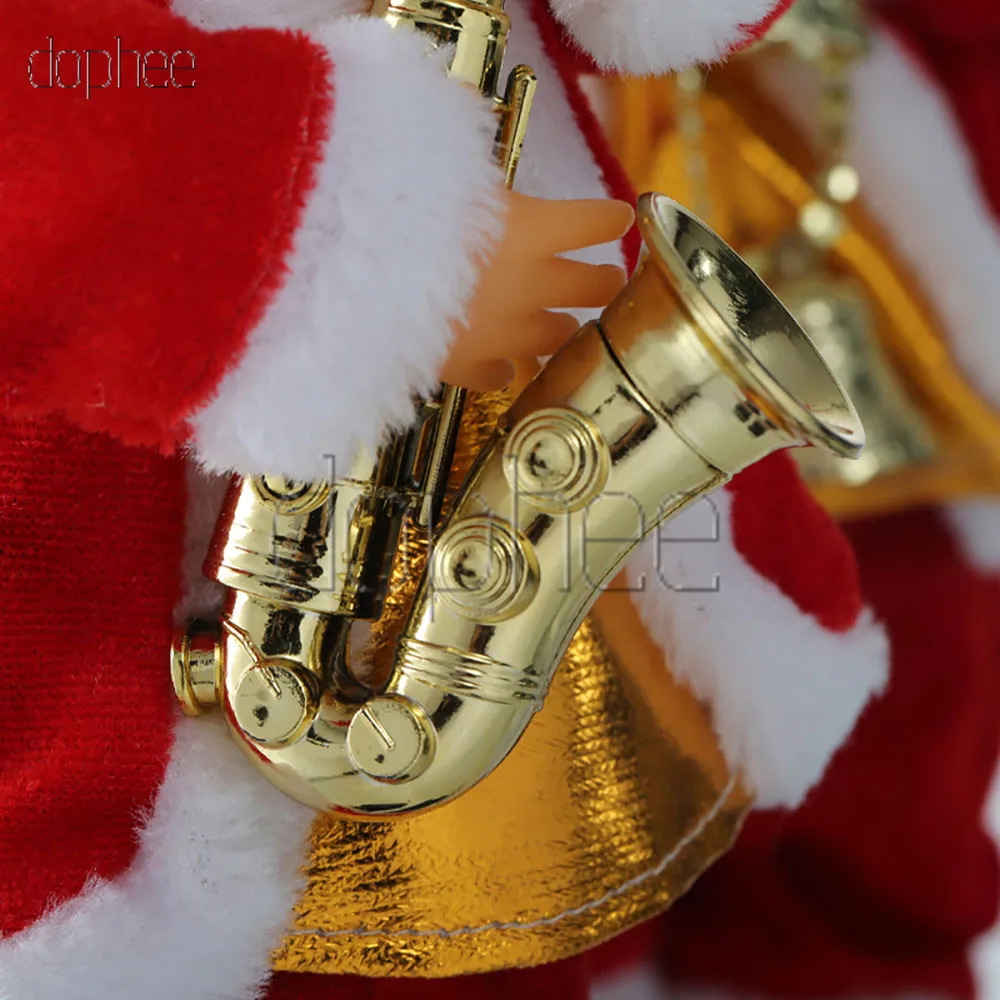 Dophee Рождество Электрический танцы музыка Санта Клаус кукла с музыкальным инструментом подарок на Новый год для детей игрушка