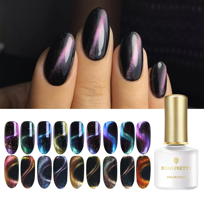 Гель лак для ногтей BORN PRETTY эффект кошачьих глаз Полупостоянный УФ светодиодный 5D