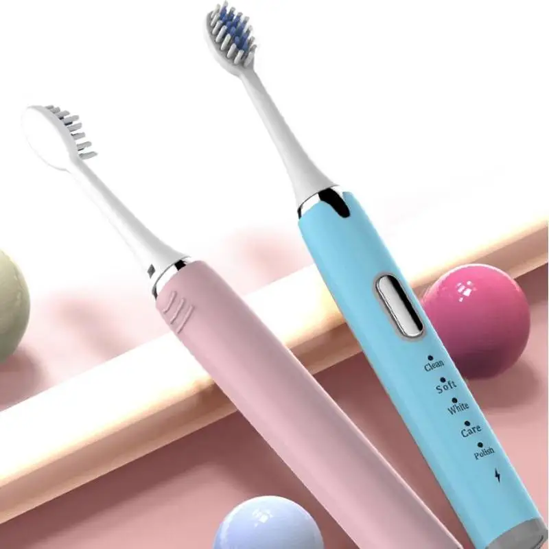 

USB Electric Toothbrush Adult Rechargeable Sonic Automatic Soft Hair Male and Female Whitening Student Party Couple Toothbrush