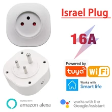 

Israel IL Smart Socket 16A WiFi Wireless Switch Smart Plug 220V Power Outlet Power Monitor APP Remote Control For Alexa Google A