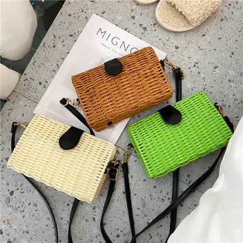 

2020 Fashion Summer Weave Bags for Women Small Shoulder Bag Female Handbags And Purses Travel Bags Sac A Main Femme