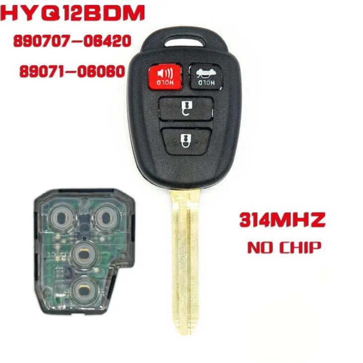 

Пульт дистанционного управления для Toyota Camry Corolla RAV4 Pruis HYQ12BDM 314MHZ без чипа