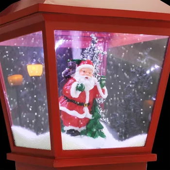 

Music LED Lighted Xmas Glittering,Christmas Snow Globe Lantern, Christmas Songs Battery Operated Santa Globe for Xmas Gift