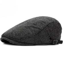 HT2648 берет осенне-зимняя шерстяная шляпа винтажный Женский Мужской берет отрегулируемая плоская кепка плюща кепка мужская гастби художника шляпа берет