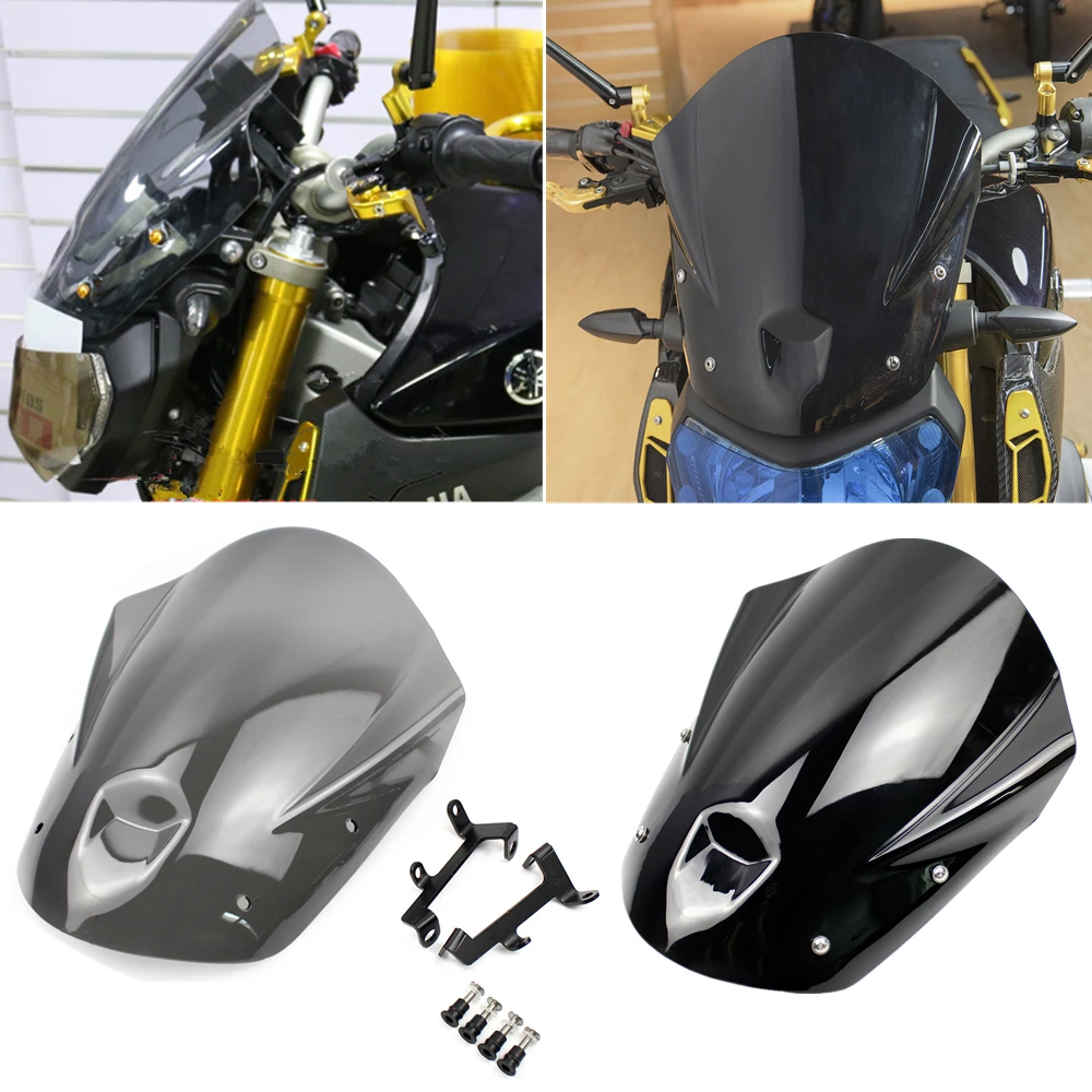 Лобовое стекло мотоцикла FZ09 MT09 дефлекторы ветрового стекла с кронштейном для Yamaha