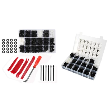 

415Pcs Plastic Car Door Trim Clip Bumper Rivets Screws Panel & 446 Pcs Car Retainer Clips, Auto Plastic Clips