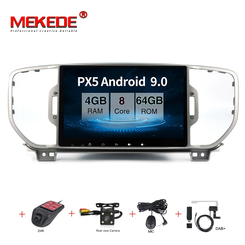 Top MEKEDE PX30 9inch android 9.0 4 Core car dvd player for KIA sportage 2016 2017 KX5 gps navigation car stereo head unit 0