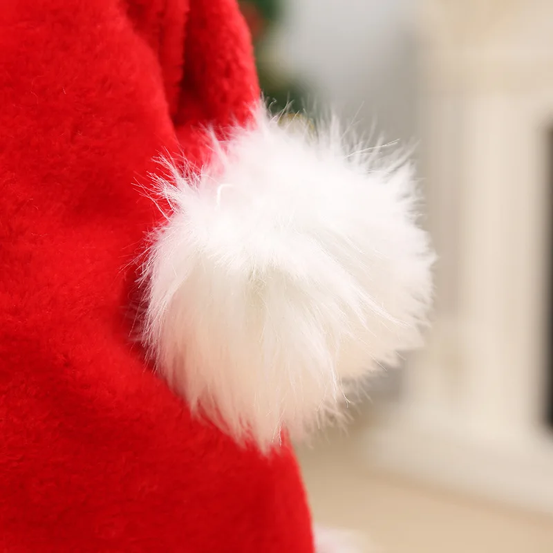 Christmas Hat Santa Xmas Hat for Adults Unisex Christmas Hats Thicken Classic Fur for New Year Festive Party Supplies
