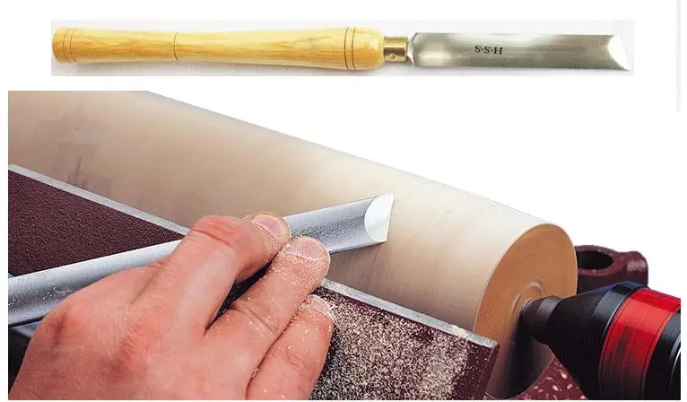 

Токарные инструменты для деревообработки высокоскоростной стальной токарный нож для деревообработки Овальный скошенный нож большой токарный резец