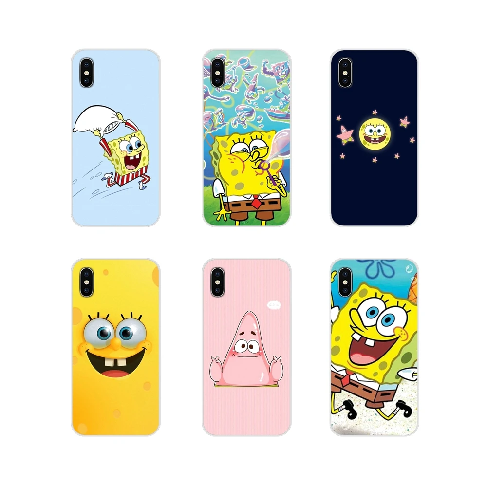 

For Samsung Galaxy S3 S4 S5 Mini S6 S7 Edge S8 S9 S10 Lite Plus Note 4 5 8 9 SpongeBob SquarePants Cute Mobile Phone Cases Cover