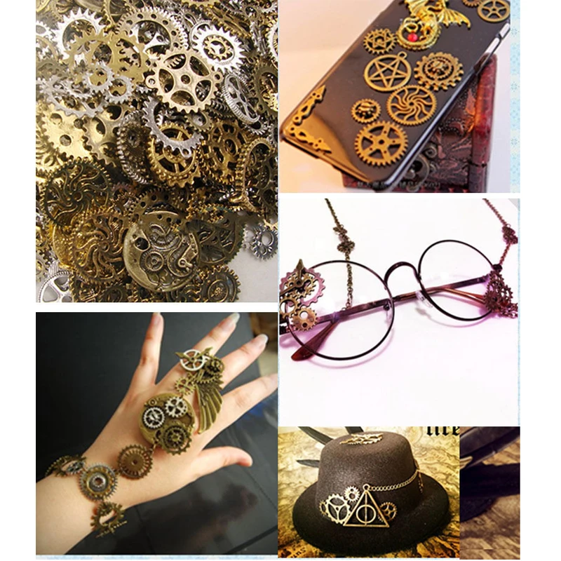 100 шт. винтажные металлические бусины в стиле стимпанк|beads for jewelry making|metal beadsbead