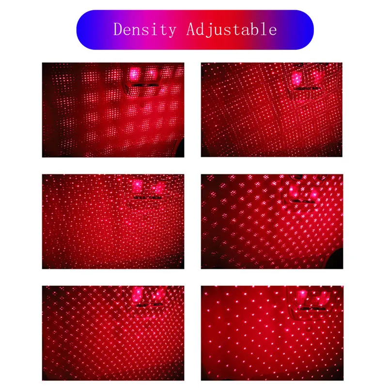 USB Car Atmosphere Lamp Night Light For Home Interior Ambient Star Light LED Projector Lamp Red Light color Lamparas 40NOV1903