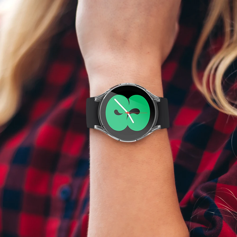 Samsung Galaxy Watch 4 Screen Protector 40mm 44mm, All-Around TPU Anti-Scratch Flexible Case Soft Protective Bumper Cover