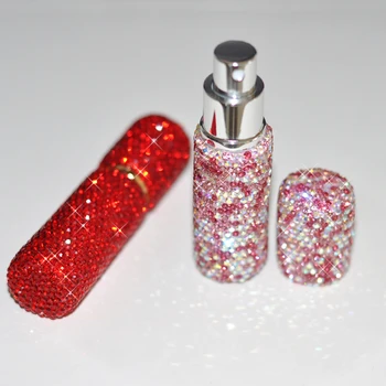 

Perfume Atomizer With Sparkle Crystals Refillable Spray Perfume Bottles Portable Spray Scent Pump Cosmetic Container