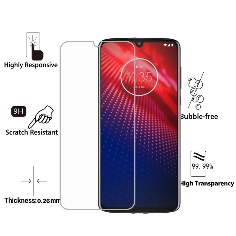 Закаленное стекло для Motorola Moto Z4 Z 4, защита экрана, передняя защита, Защитная пленка для телефона, покрытие для Motorola Moto Z4, стекло