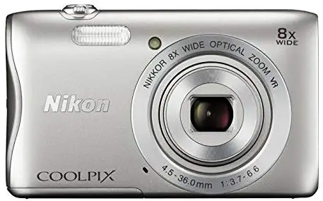 

USED Nikon COOLPIX S3700 Digital Camera with 8x Optical Zoom and Built-In Wi-Fi