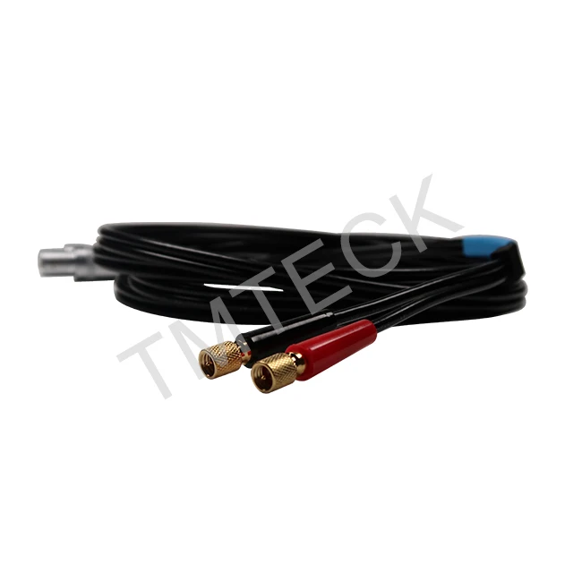 SEKM2 Ultrasonic Cable Equality Dual cable compatible with style LEMO-1 to Microdot / Krautkramer SEKM2 dual cables