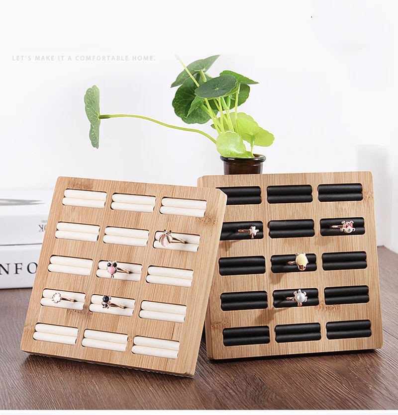 

Mordoa Solid wood Ring Jewelry Display Tray Earrings Jewelry Display Stand Jewelry Organizer Joyeros Organizador Porte Bijoux