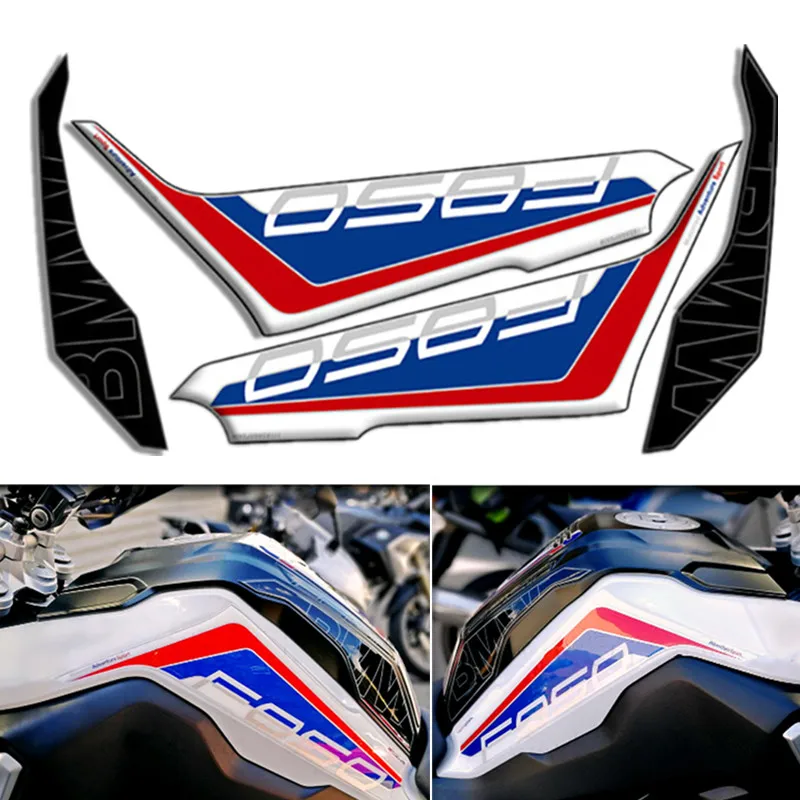 NEW Motorcycle 3D Gel Fuel Tank Side Sticker Fuel Tank Decals Sticker Protection Pad kit For BMW F850GS F850 GS f850gs 2020