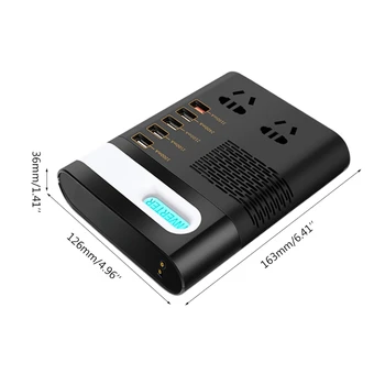 

2020 New 200W Car Inverter DC 12V/24V to AC 220V Voltage Converter QC3.0 USB Charger