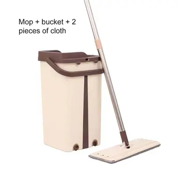 

Flat Mop Disposable Mop Vibrating Fast Hand Net Red Mop For Lazy People Mop Bucket Cloth Cleaning Tool Set