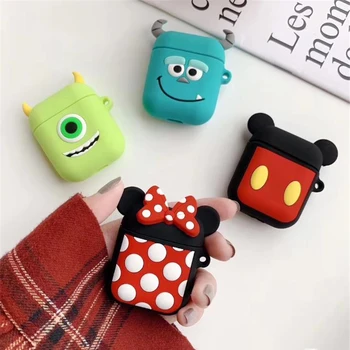 

Cute Cartoon Soft Silicone Wireless Earphone Protective Case,Charging Drop-resistant Headphones Storage Case For Apple AirPods 2