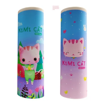 

KIMI CAT style Cartoon style pencil case Stationery box pen box or pen holder with Solar calculator, mirror, Whiteboard and pens