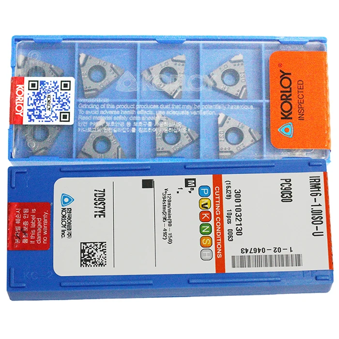 Корея KORLOY IRM16-1.0ISO-U PC9030 IRM16-AG55-U PC9030 MGMN300-02-L PC5300(10 шт./лот) резец для внутренней обточки вставки