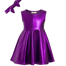 Платье с блестками для девочек, с двойной кисточкой, для танцев, для латинских танцев, румбы, сальсы, Костюм Русалки для девочек, Радужное праздничное платье, фиолетовое платье