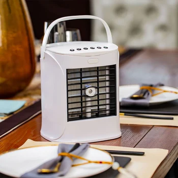 

Mini Desktop Fan Portable Air Conditioner Humidifier Purifier Air Cooler Fan USB Charging Adjustable Bluetooth Cooler USB Gadget