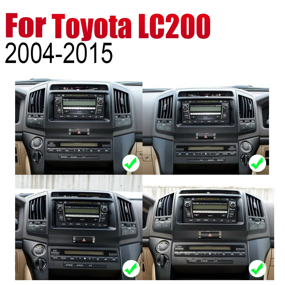 Автомагнитола ZaiXi 2 Din автомобильный DVD на основе Android для Toyota Land Cruiser LC200 2004 ~ 2015 GPS