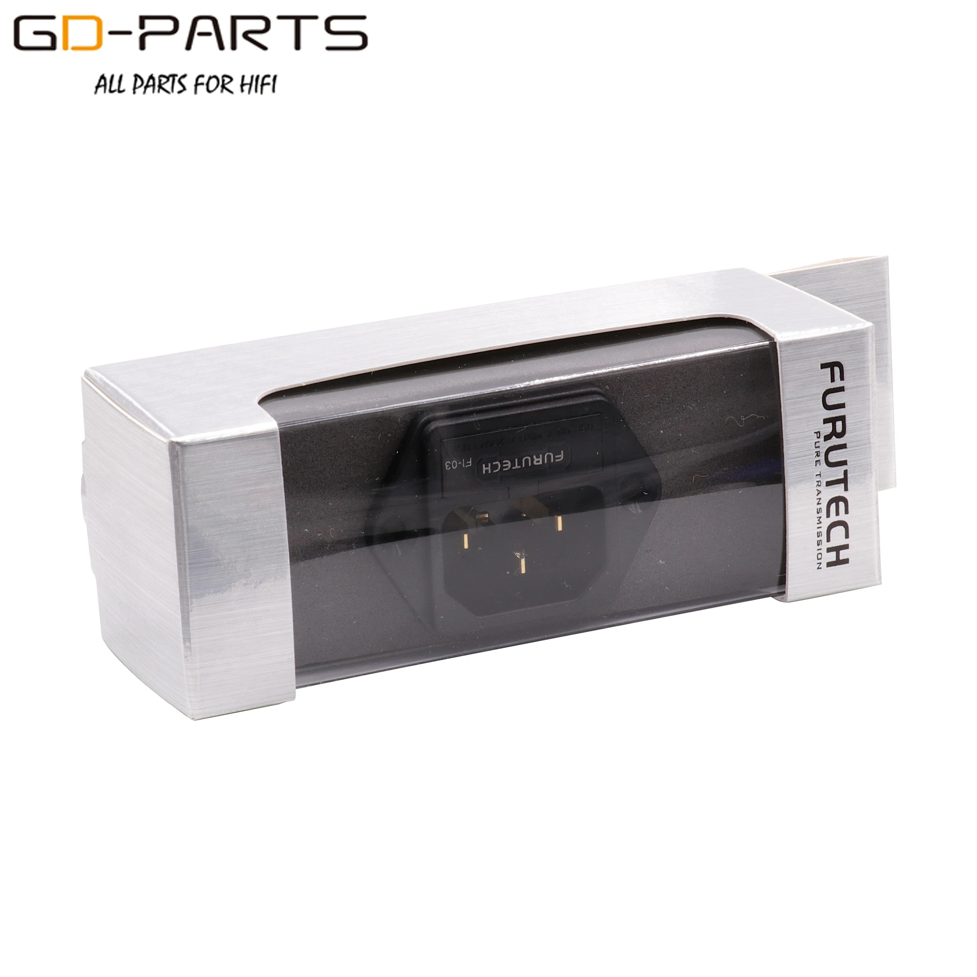 Tomada de Alimentação Macho com Suporte do Fusível Banhado a Ouro Nova Marca Original Furutech ca Iec320-1 C14 Ródio 10a 250 v 1 pc Fi-03 Mod. 1436226 - Image 2