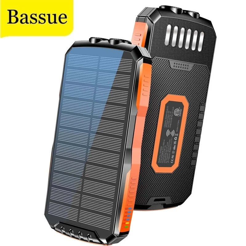 99000mAh Solar Power Bank Qi Wireless Charger for iPhone 12 Samsung S21 Xiaomi Powerbank Portable External Battery LED Poverbank best power bank for iphone