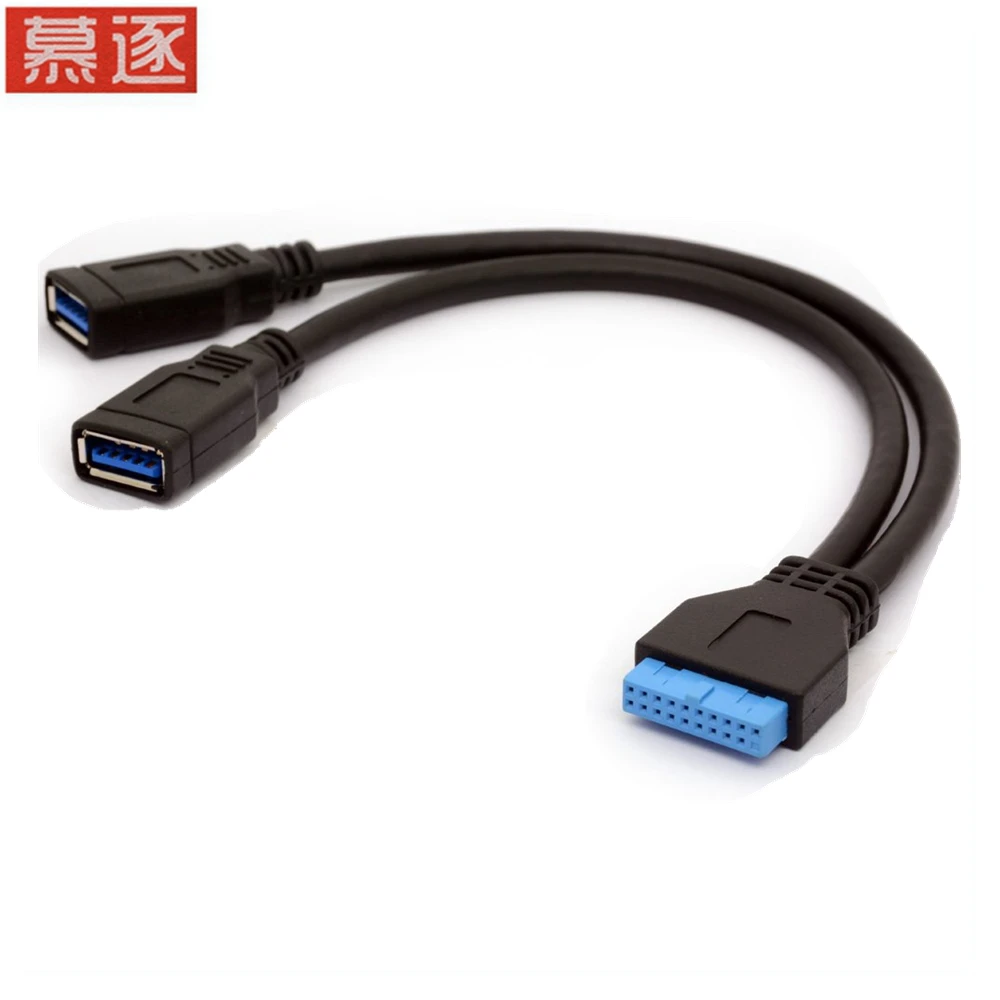 USB 3 0 адаптер материнской платы кабель 20 Pin Заголовок преобразовать в два типа A