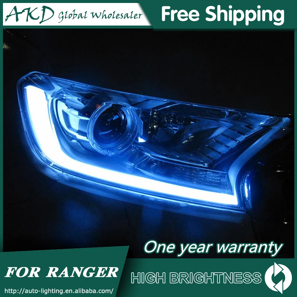 Фары для Ford Everest- Ranger DRL дневные ходовые огни головная лампа светодиодный Биксеноновая лампа Противотуманные фары, аксессуары для автомобиля
