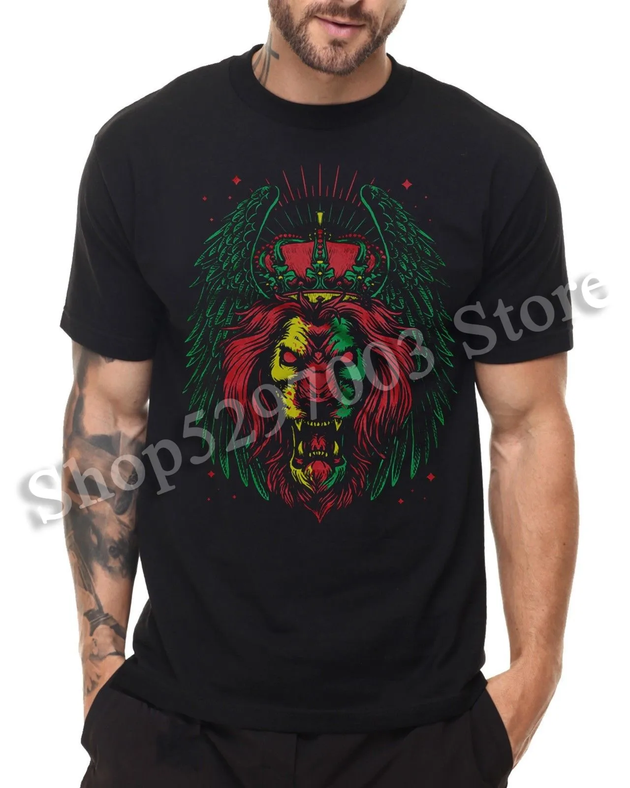 Kaos Rasta Singa Lucu Tee Baju Kaos 