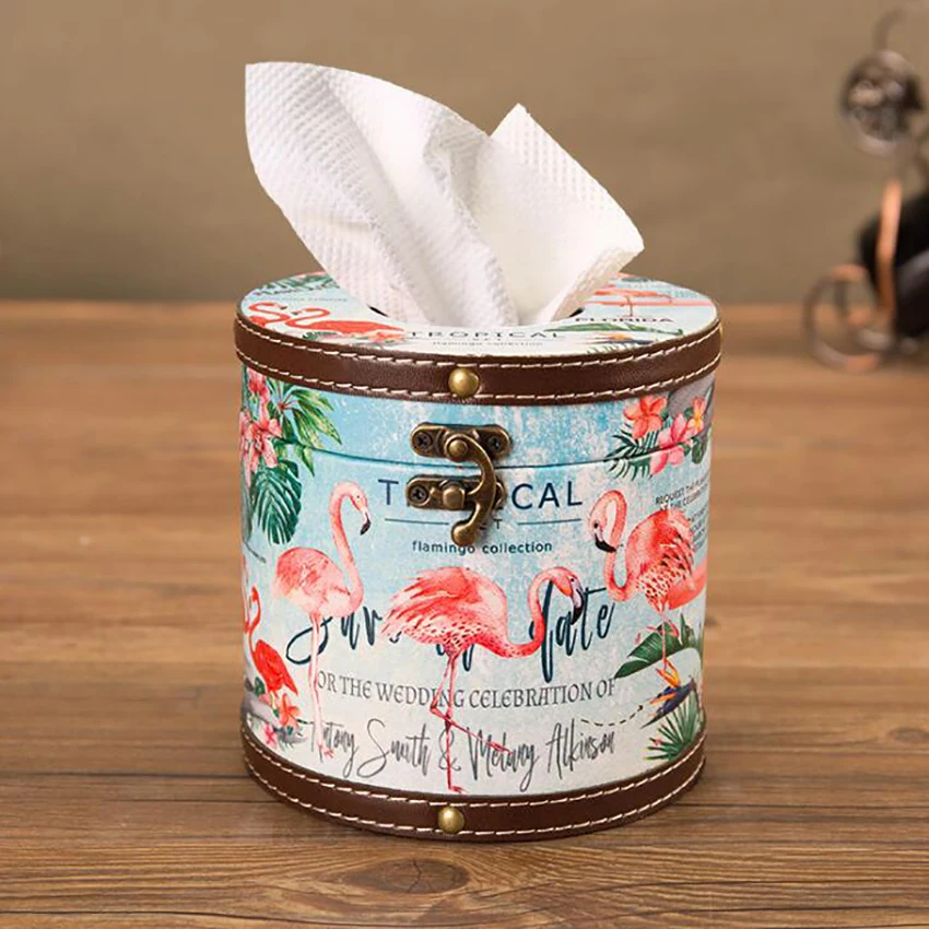 

PU Leather Roll Paper Facial Tissue Box Cover Holder Decorative Tissue Dispenser Box for Bathroom, Bedroom Dressers, Desks Table